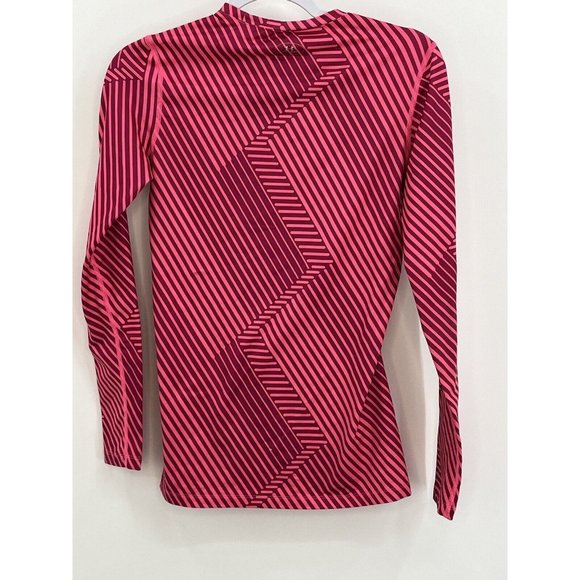 under armour Cold Gear Fitted Coupe Size Small Compression Fitted S Pink Striped - Picture 7 of 7
